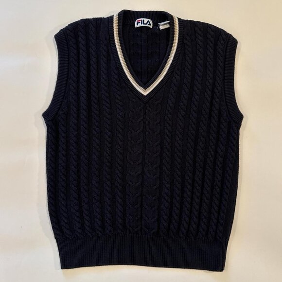 Fila | Jackets & Coats | 9s Vintage Fila Knit Vest | Poshmark